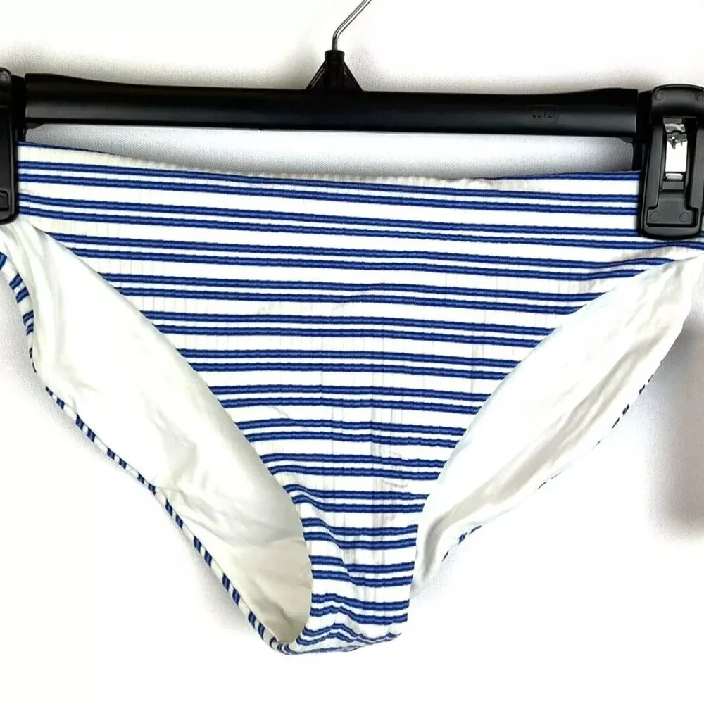 Vitamin A Women’s White/Blue Hipster Bikini Bottom Size 6